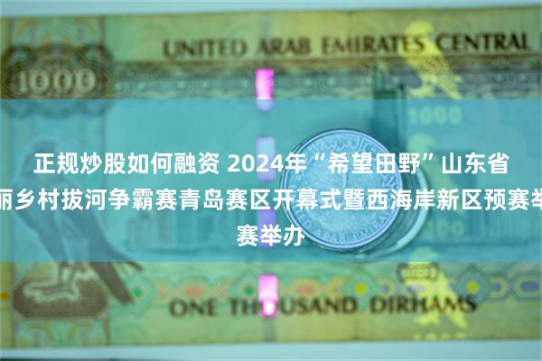 正规炒股如何融资 2024年“希望田野”山东省美丽乡村拔河争霸赛青岛赛区开幕式暨西海岸新区预赛举办