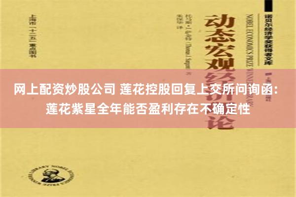 网上配资炒股公司 莲花控股回复上交所问询函: 莲花紫星全年能否盈利存在不确定性