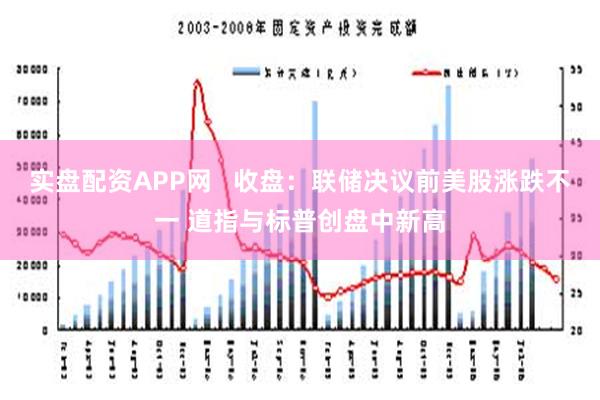 实盘配资APP网   收盘：联储决议前美股涨跌不一 道指与标普创盘中新高