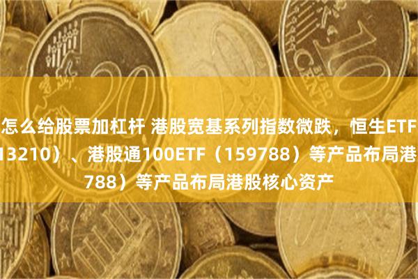 怎么给股票加杠杆 港股宽基系列指数微跌，恒生ETF易方达（513210）、港股通100ETF（159788）等产品布局港股核心资产